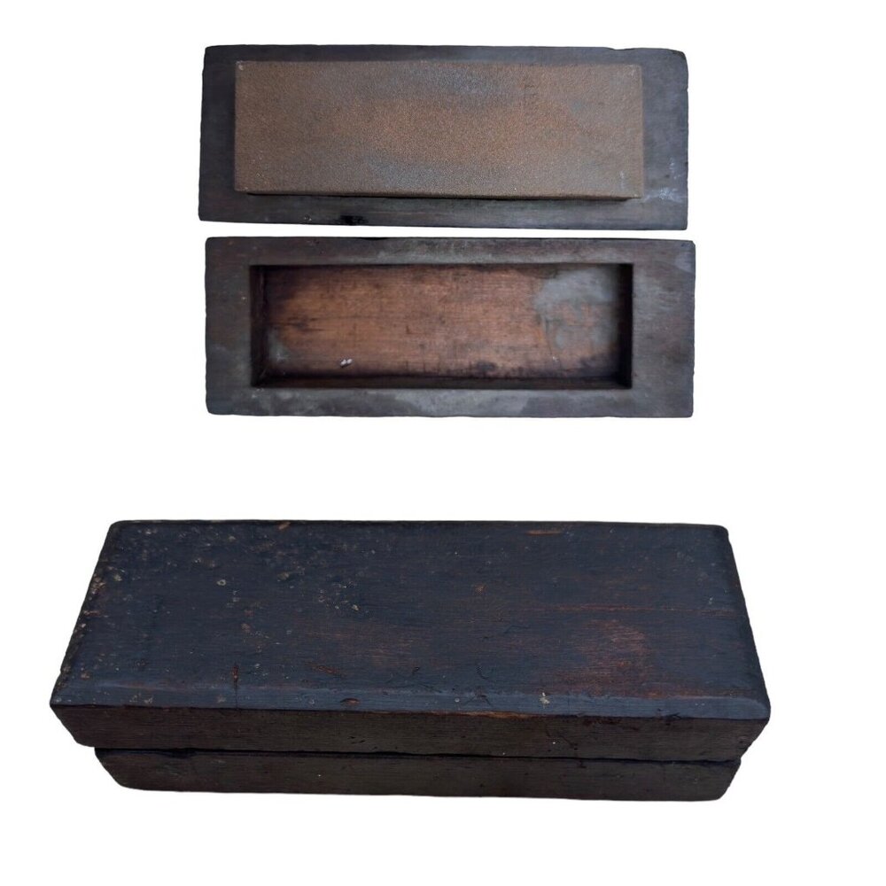 Vintage Norton? Bear  Arkansas Sharpening Stone Oilstone   W/ Wood Case